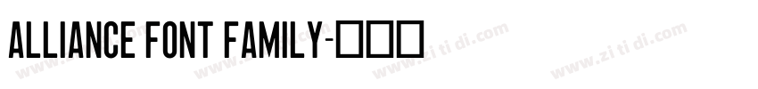 Alliance Font Family字体转换